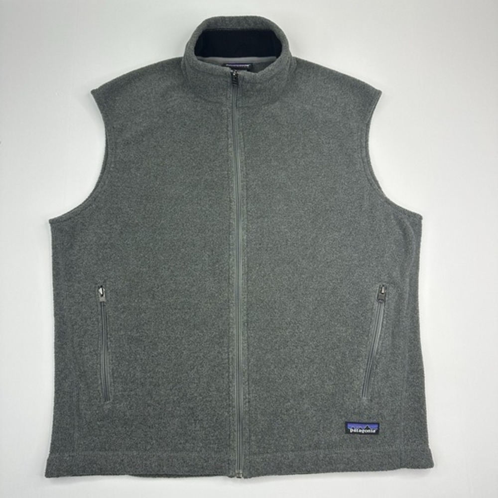 Patagonia Men Gray Classic‎ Synchilla Fleece Outdoor Gorpcore Fleece Vest L/C47